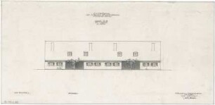 Gsaenger, Gustav; Moosburg - Bonau (Bayern); Krisensiedlung - Mustersiedlung als 1. Abschnitt der Krisensiedlung, Häuser 11 - 14, Ostseite (Ansicht)