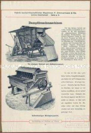 Dampfdreschmaschinen