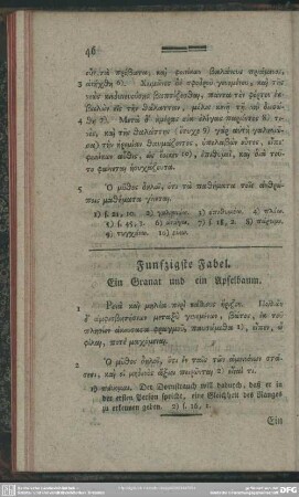 Fünfzigste Fabel. Ein Granat und ein Apfelbaum