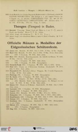 Offizielle Münzen u. Medaillen der Eidgenössischen Schützenfeste (Nr.3267-3290)