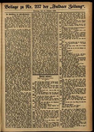 Zweite Ausgabe vom Sonntag, den 15. Oktober 1893.