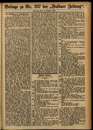 Zweite Ausgabe vom Sonntag, den 15. Oktober 1893.