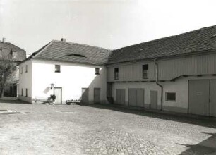 Ottendorf-Okrilla, Königsbrücker Straße 38. Gasthof "Zum goldenen Ring" (1851/1900). Hofansicht