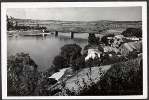 Niederkränig (Krajnik Dolny/Polen). Blick auf Oder mit Oderbrücke