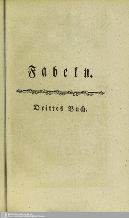 Fabeln. Drittes Buch