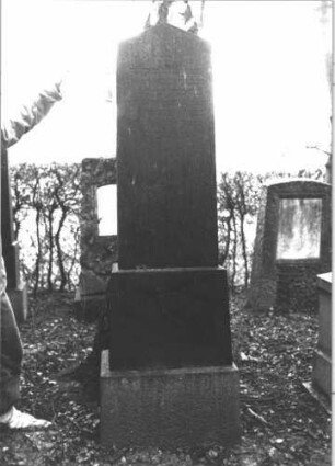 Grabstein 563 (Index: 100111490) Material: Granit Zustand: gut Maße HxBxT: 210x56x29 cm Beschreibung: Stele, getreppter Sockel, giebelartiger Abschluß Steinmetz: Seiter: Grabstein 563 (1)