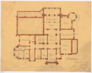 Villa Commerzienrat Becker, Stralsund: Grundriss Skizze KG 1:100