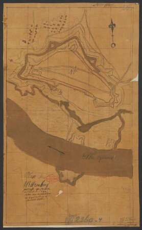 Plan de Wittenberg : fortresse apartenute a l'Elect: de Saxe situe vers les frontieres de Brandenburg et de Anhalt-Dessau