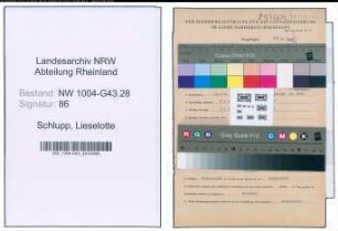Entnazifizierung Lieselotte Schlupp , geb. 20.07.1920 (Stenotypistin)