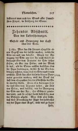 Zehnter Abschnitt. Von den Lufterscheinungen.