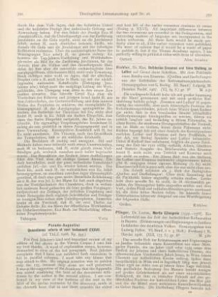 721-722 [Rezension] Pseudo-Augustini. Quaestiones veteris et novi testamenti CXXVII