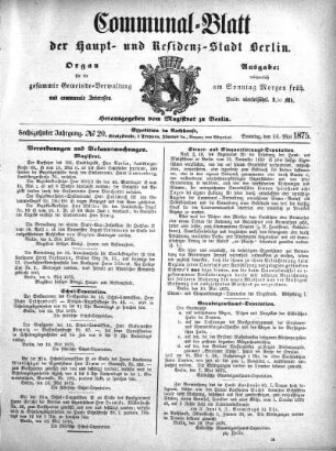 1875,20: No. 20, 16. Mai 1875