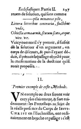 II. Premier exemple de ceste Methode