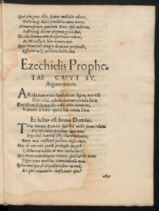 Ezechielis Prophetae ...