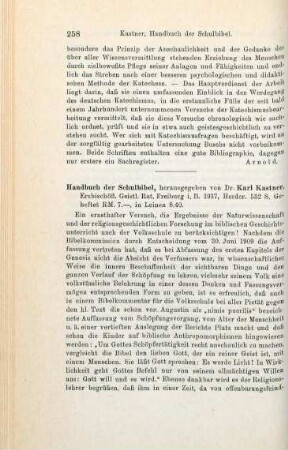 258-259 [Rezension] Handbuch zur Schulbibel