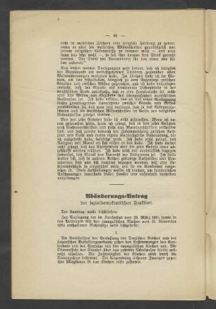 Abänderungs-Antrag der sozialdemokratischen Fraktion