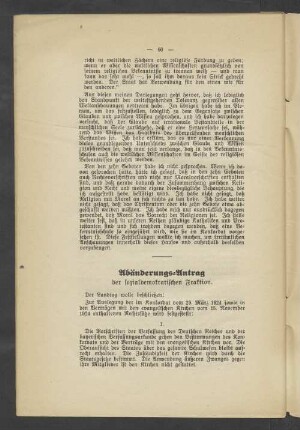 Abänderungs-Antrag der sozialdemokratischen Fraktion