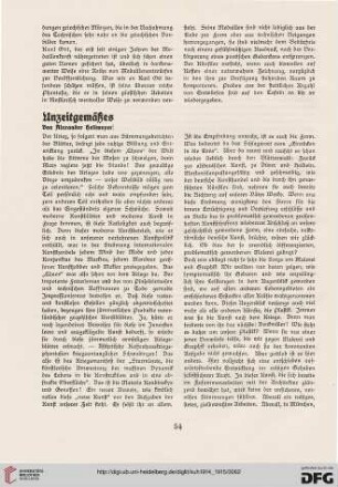 Unzeitgemäßes