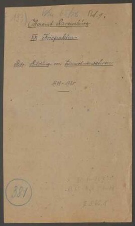 Bildung von Einwohnerwehren