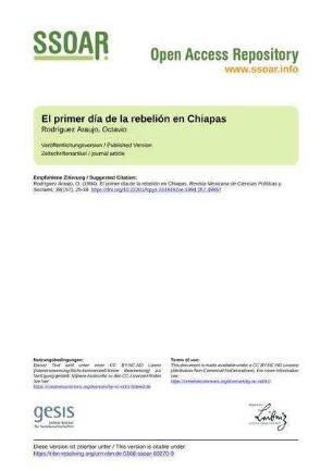 El primer día de la rebelión en Chiapas
