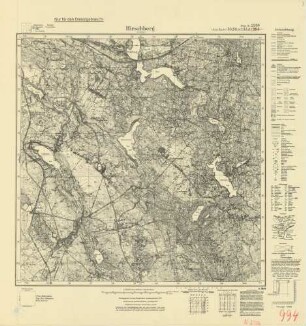 2386 (alte Nr.: 994) Hirschberg (i. Ostpr.), Meßtischblatt (4cm - Karte)