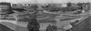130° Panorama, Blick über den Blücherplatz Richtung Mehringplatz. Berlin-Kreuzberg, Blücherplatz