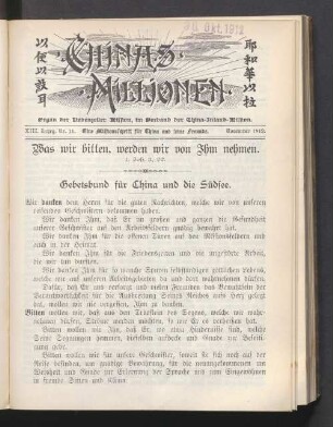 Nr. 11. November 1912