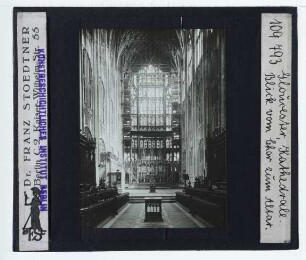 Gloucester, Kathedrale : Blick vom Chor zum Altar