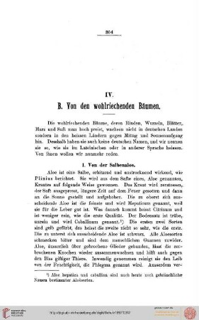 IV. B Von den wohlriechenden Bäumen