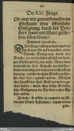 Die XXI. Frage