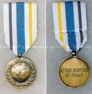 UNO-Medaille am Band für zivile Polizeieinsatzgruppe im Kosovo Konflikt