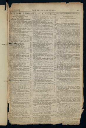 Pages of The Friend Of India