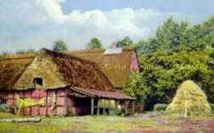 Ansicht eines Bauernhofes im Malerdorf Fischerhude