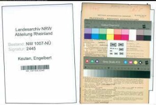 Entnazifizierung Engelbert Keuten , geb. 22.08.1878 (Landwirt)