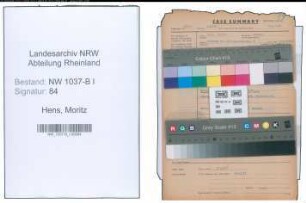 Entnazifizierung Moritz Hens , geb. 00.00.0000 (Justizinspektor)