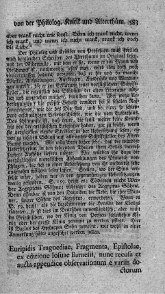 Tragoediae, fragmenta, epistolae. Tom.I.