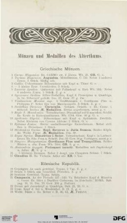 Römische Republik (Nr. 18-36)