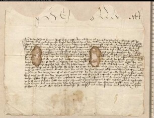 Tauschkontrakt zwischen dem Kloster Nazareth und Iohann Ronder über einen dem ersteren bisher gehörenden Hof beim Melrycke Hofe zu Geseke.