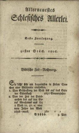 91stes Stück. 1806.