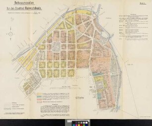 Bl. 1: Bebauungsplan für den Stadtteil Harvestehude