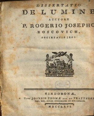 Dissertatio De Lumine