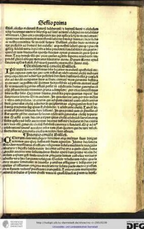 Stabilimentum concilii Basiliensis.