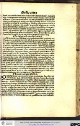 Stabilimentum concilii Basiliensis.