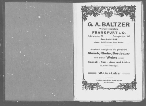 Adreß-Buch für Frankfurt an der Oder. 1909