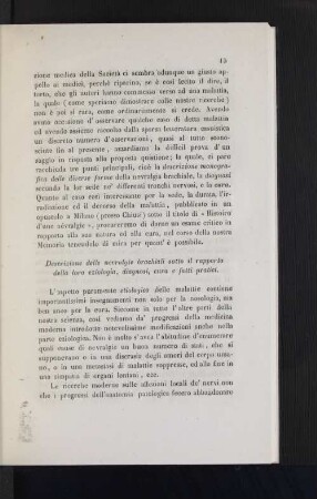 Descrizione delle nevralgie brachhiali