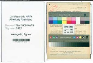 Entnazifizierung Agnes Weingartz , geb. 18.01.1916 (Studienreferendarin)