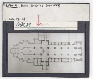 Lübeck: Dom, Grundriß, vor 1889