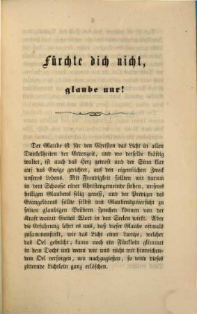 Fürchte dich nicht, glaube nur! : eine Predigt