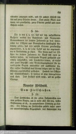 Neunter Abschnitt. Vom Zielschießen