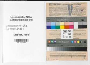 Entnazifizierung Josef Stapper , geb. 27.04.1910 (Expedient)